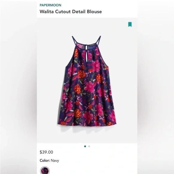 Papermoon Floral Halter Neck Top - Picture 11 of 15